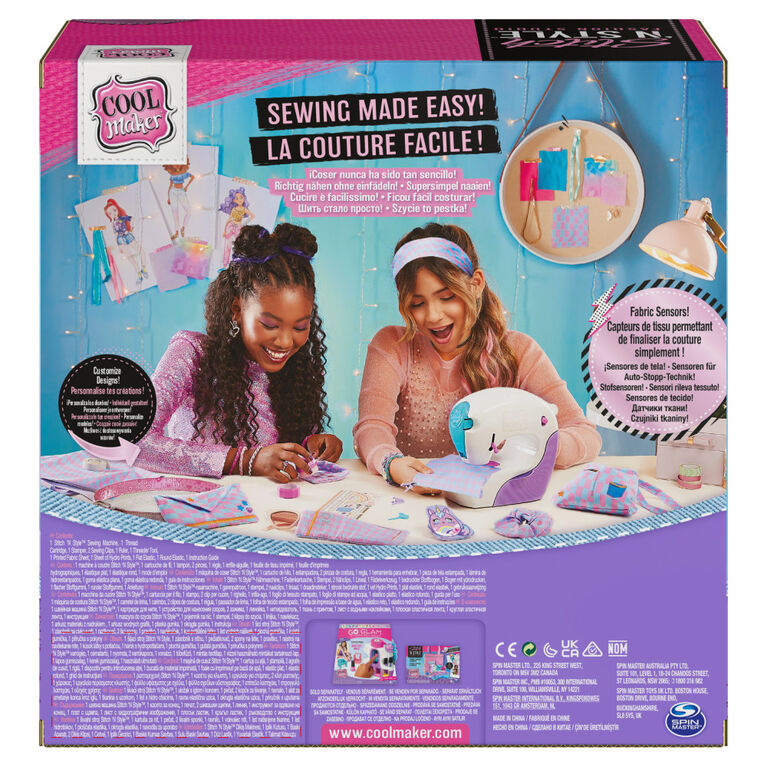 Cool Maker, Stitch 'N Style Fashion Studio Refill with 2 Pre-Threaded  Cartridges, Fabric and Water Transfer Prints